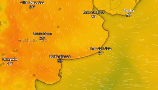 Alerta amarilla por vientos y lluvia para el viernes 10 de abril