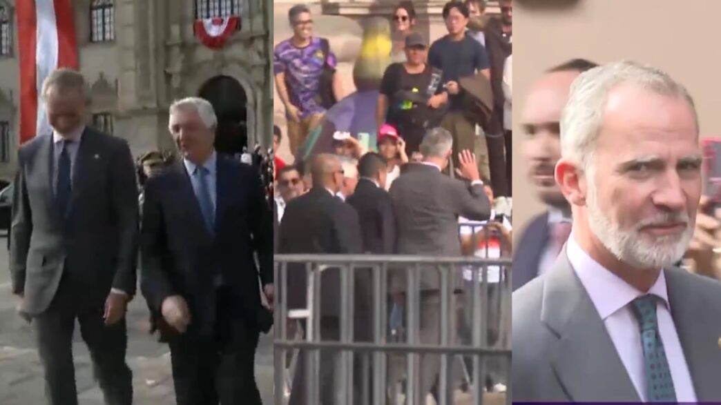 Felipe VI camina entre ciudadanos en Lima durante su visita oficial