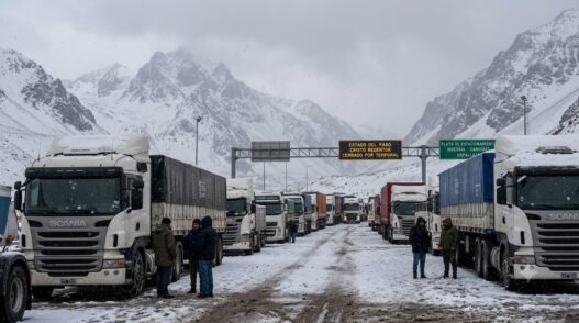 Temporal de nieve prolongado causa caos en la frontera de la cordillera