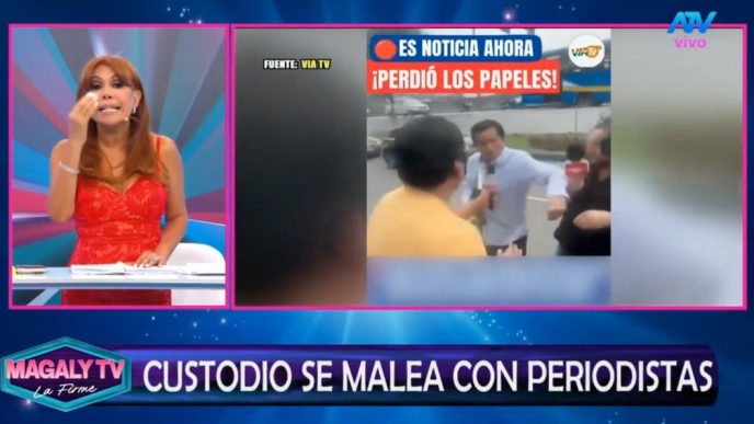 Magaly Medina critica la reacción de Óscar Custodio ante la prensa