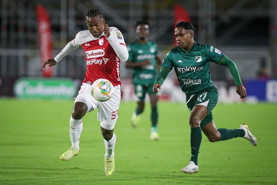 Santa Fe y Deportivo Cali disputan un encuentro clave en El Campín por la Liga BetPlay