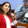 Choque entre Kelly Portalatino y un ciclista deja herido en Lima