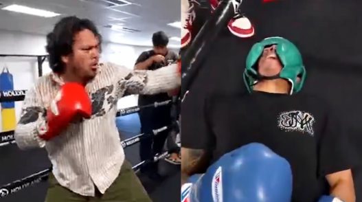 Marcos Maidana derriba a influencer durante sesión de sparring en Kick