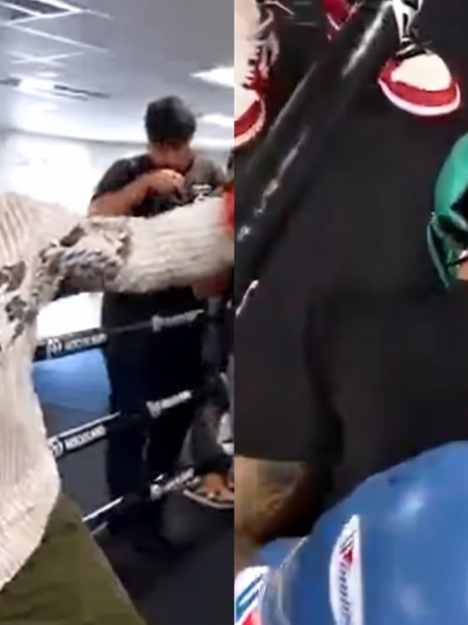Marcos Maidana derriba a influencer durante sesión de sparring en Kick