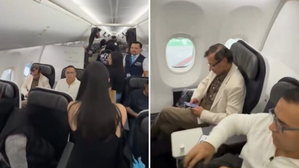 Gustavo Petro enfrenta un momento incómodo durante vuelo a México