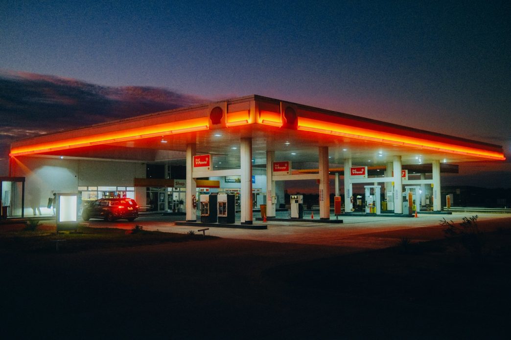 Shell fuel station at sunset, part of the network Raízen sold to Mercuria in Argentina