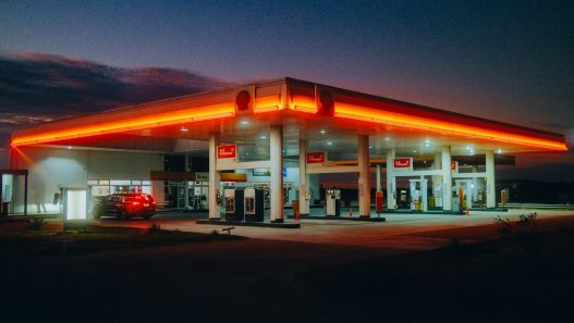 Shell fuel station at sunset, part of the network Raízen sold to Mercuria in Argentina