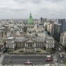 Traffic in front of the National Congress in Buenos Aires, a city where buses run on the SUBE card